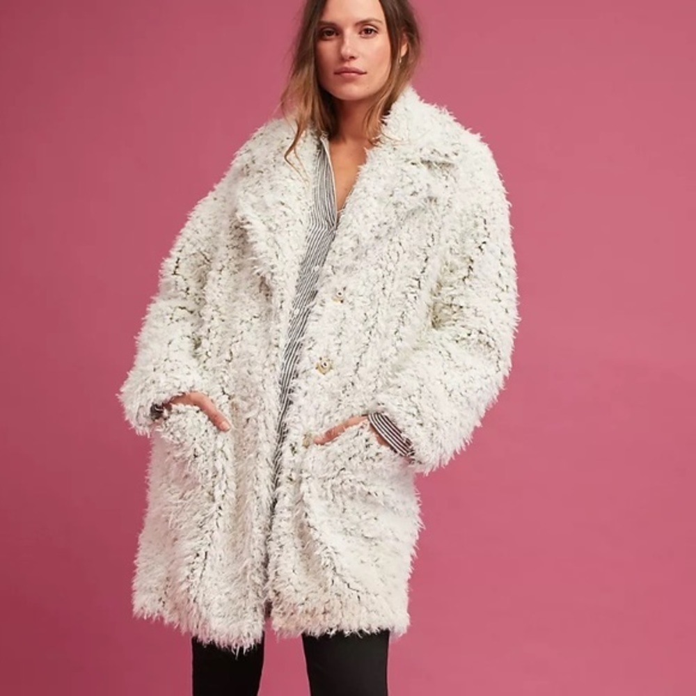 Anthropologie Plush Artio Coat Size XS